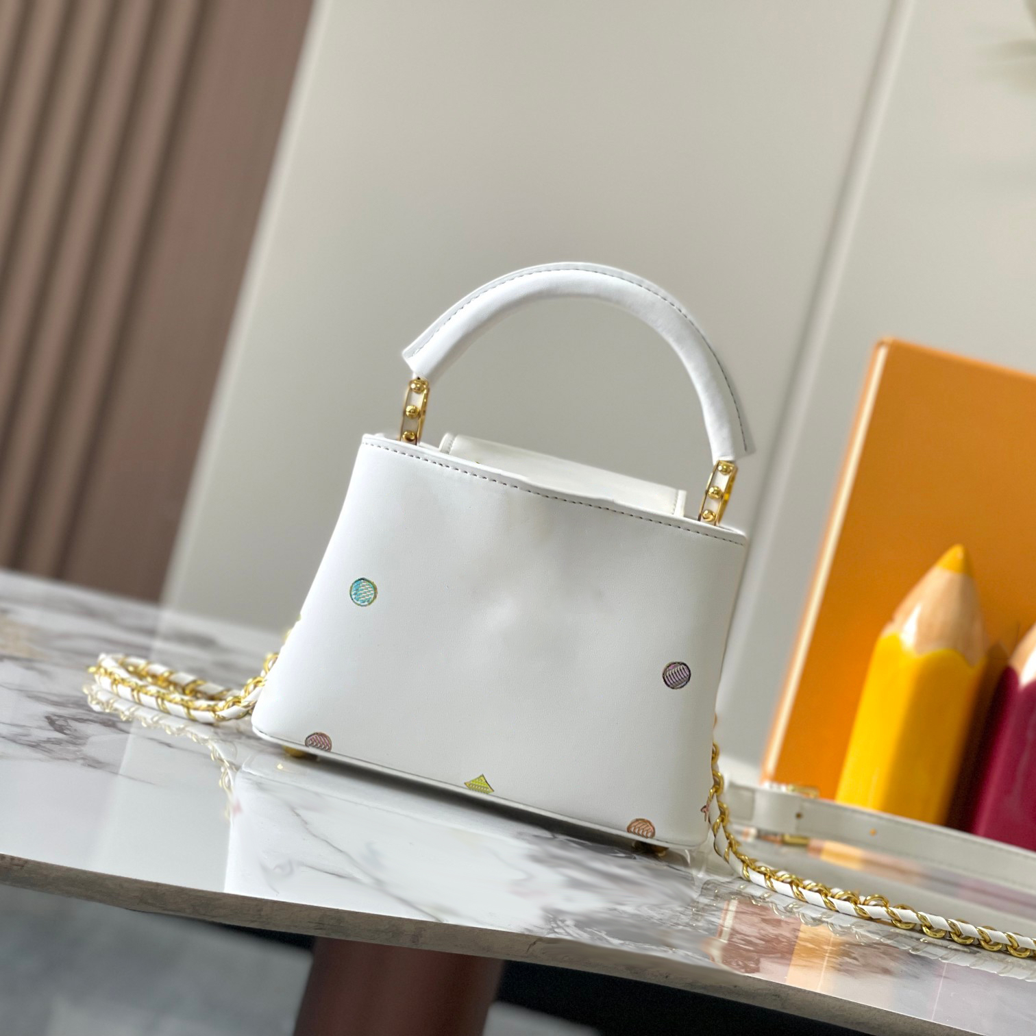 mirror quality Handbag Handle Women Designer bags Shoulder Bags 2 sizes Totes Crossbody Leather Handbags Woman Colored letters Purses 250715