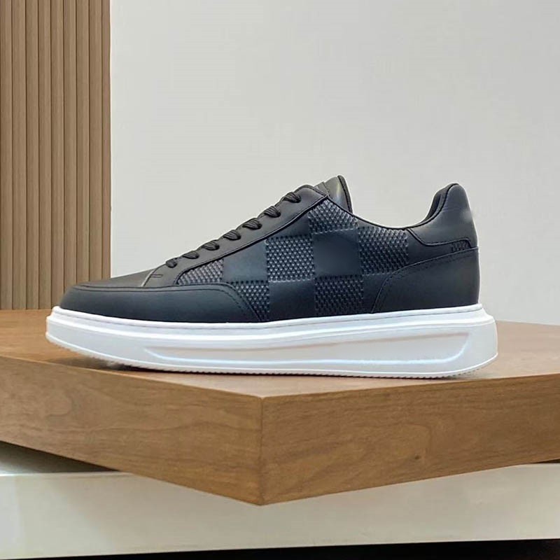 Luxury Beverly Hills Sneaker Shoes White Black Calf-leather Casual Vintage Rubber Sole Trainers Mesh Men Party Wedding Skateboard Walking 6.30 02