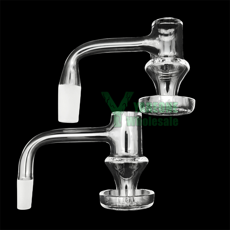 Extra Long Neck Taster Terp Slurper Quartz Banger 3mm Sidewall Thick Full Weld Beveled Edge 10mm 14mm male 90 degrees YAREONE Wholesale