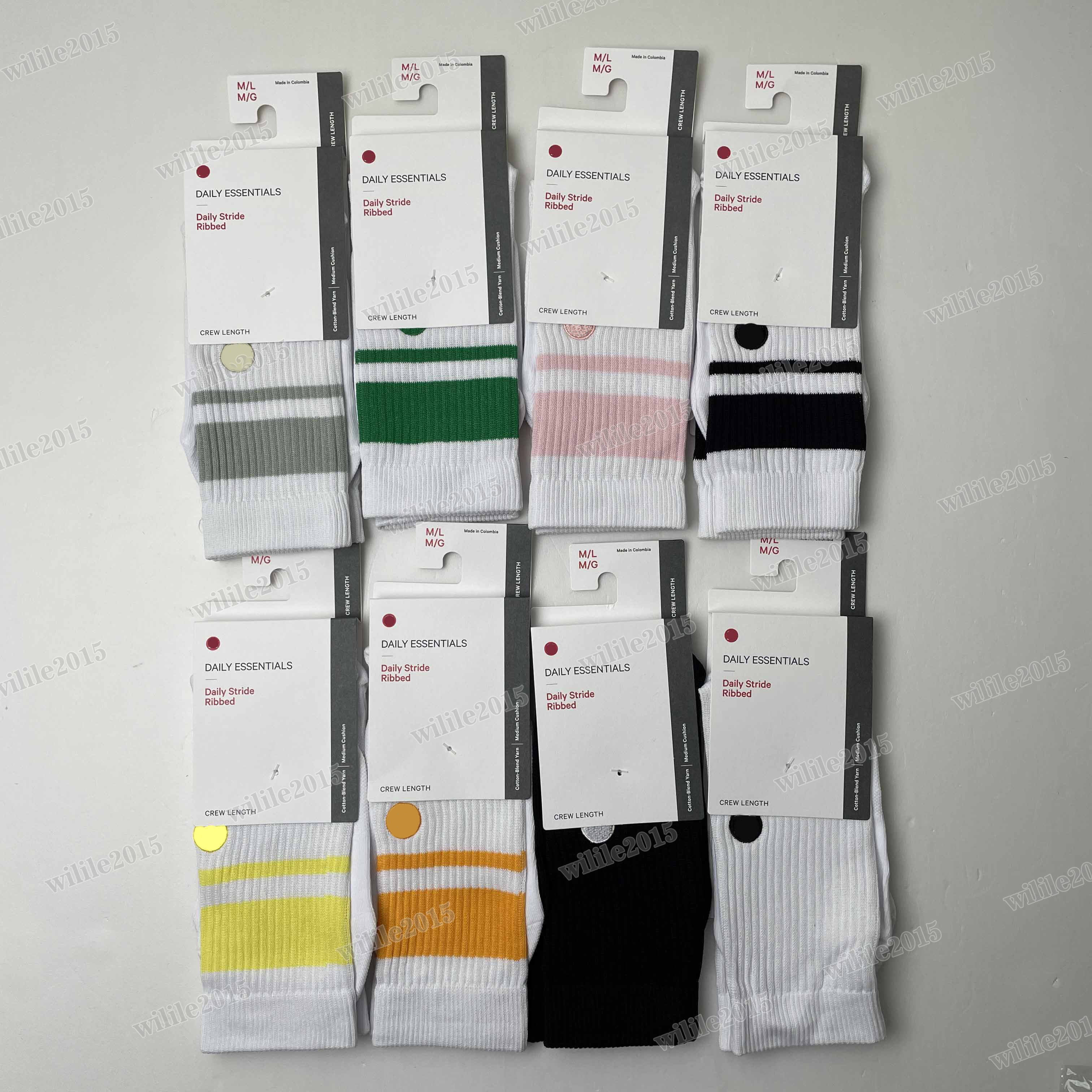 Chaussettes de yoga Chaussettes de fitness pour le tube à tube pour hommes et femmes chaussettes sportives chaussettes à rayures de couleur respi