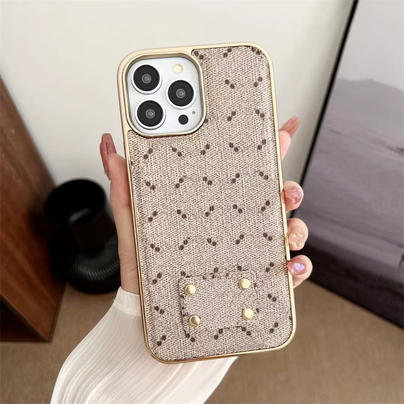 Top Fashion Personality Deluxe Phone Cases for iphone 17 Series 11 12 13 14 15 16 pro max Leather Stick Letters Cellphone Case Cover-image-665436133