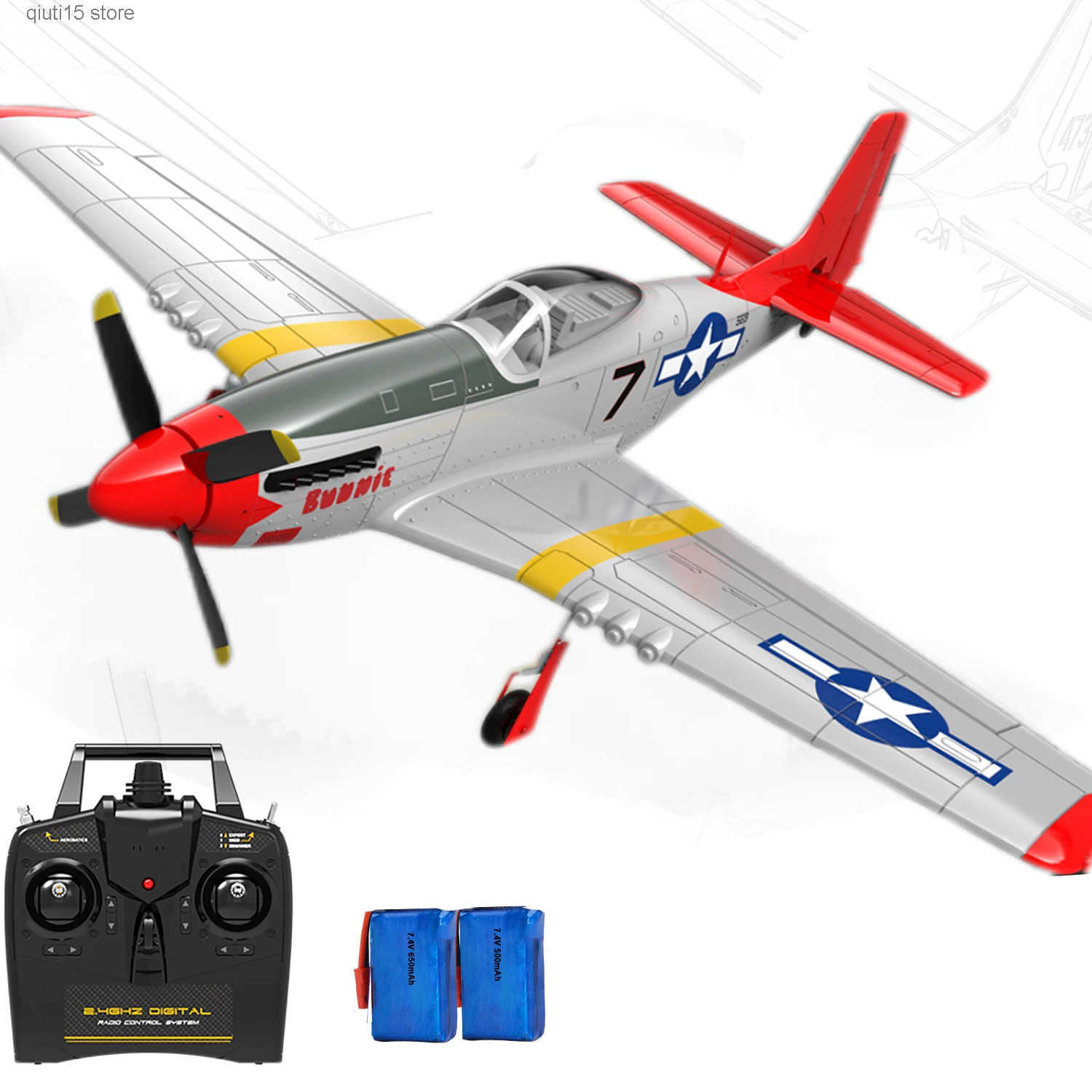 750MM 29.5 Large Remote Control Aircraft P51 P51D Mustang 4CH Aerobatic Fight Brushless RC Airplane Glider For Adults Expert L250630-image-1064832656