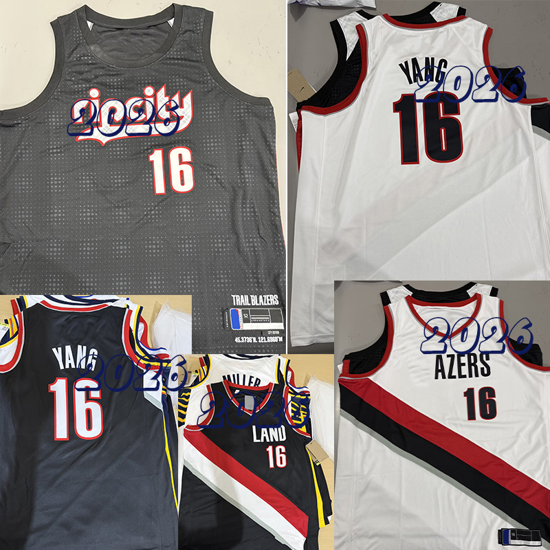 Portland Trail Basketball Jerseys BlazersS jersey customized City #16 Yang Hansen Shaedon Sharpe Anfernee Simons Scoot Henderson jersey-image-944315195