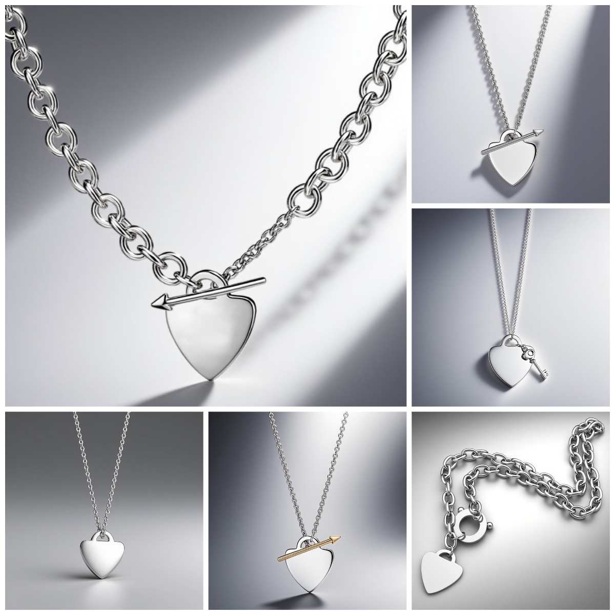 necklace heart top quality designer women luxury necklace y2k 2025 925 silver chain double heart designer jewelry women sterling silver moissanit