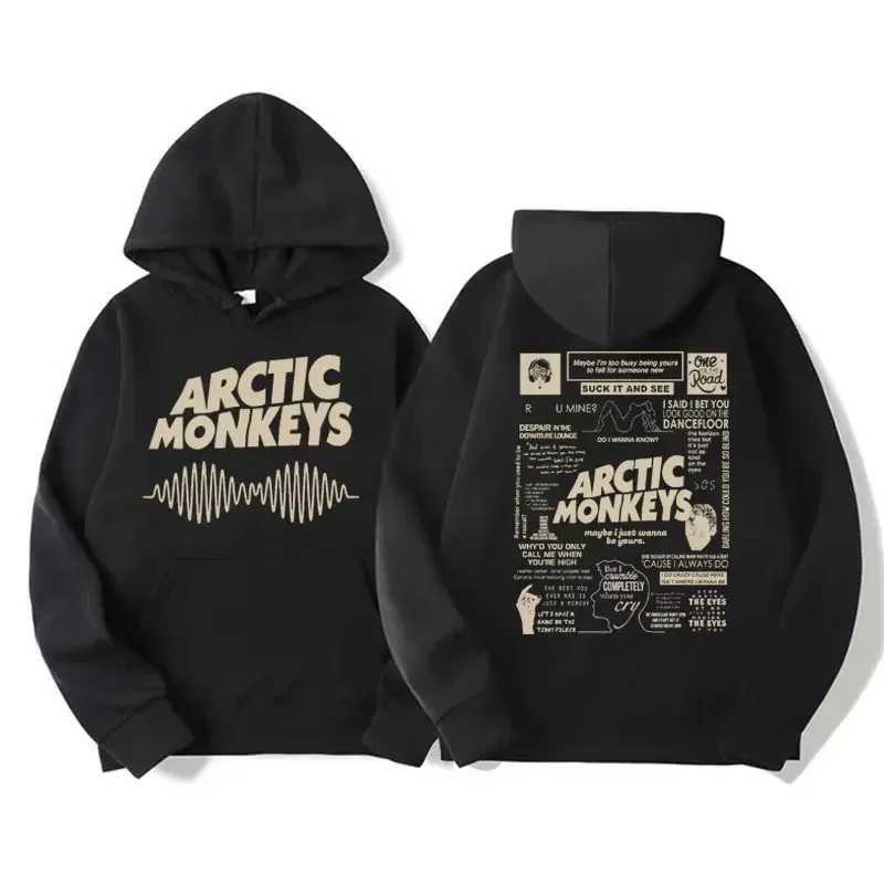 Mens retro rock Arctic monkey hooded sweatshirt hooded sweatshirt with music album patternHip Hop large retro hooded sweatshirt S2607211V69