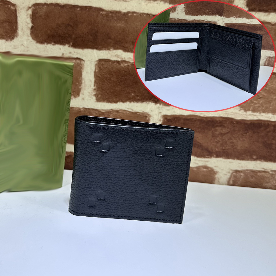 Luxury Designer bags Men's Wallet Leather Credit Card Holder mirror Quality Classic Cash Clip Coin Pocket Purse Business Double Fold Mini Walle