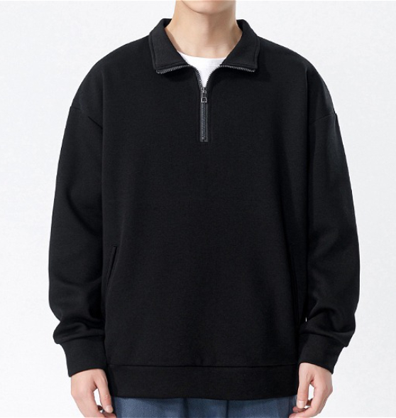 19 Turtleneck Sweatshirt for Men Autumn and Winter Thickened Loose Trendy Solid