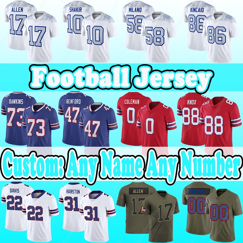 2025 New Football Jerseys 73 Dion Dawkins 17 Josh Allen 10 Khalil Shakir 47 Christian Benford 22 Ray Davis 58 Matt Milano 0 Keon Coleman 31 Maxwe-image-923109505