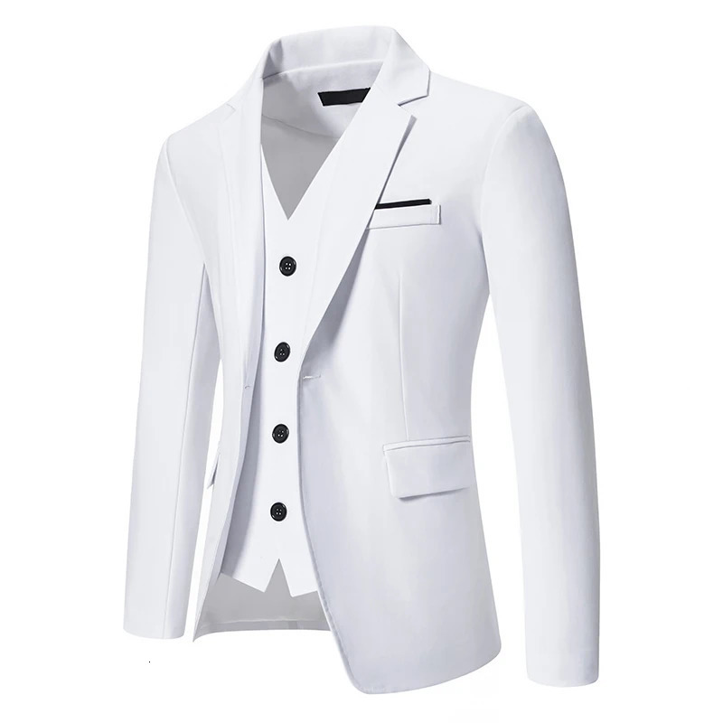Blazer Mens Fashion Gentleman Solid Color Comfortable Business Color Match with Two Wedding Casual Banquet Slim Suit 250929BJ