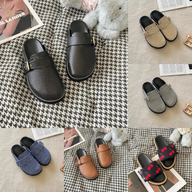 new 35-45 Slippers Designer Women Sandals Famous Designer Women Sliders Crystal Calf Leather Casual Sandal Platform Summer Comfortable Beach Sandals
