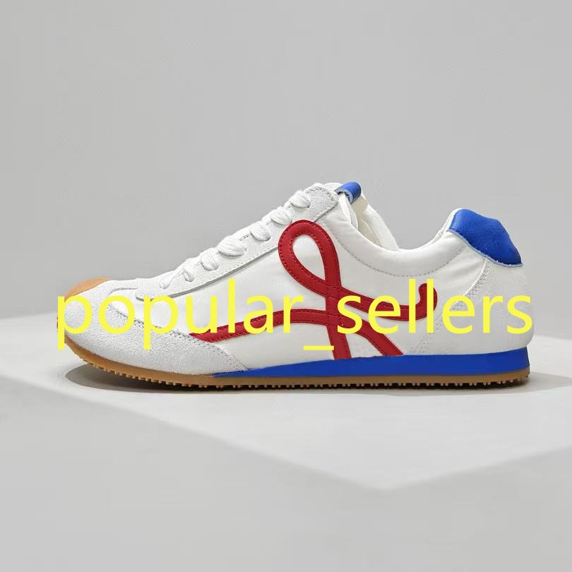 Designer Casual Shoes Mens Women's Runner Trainers Nylon Suede Lace-up Sports Sneaker Suede Calfskin Leather Elegant Famous Jogging Walking Sho