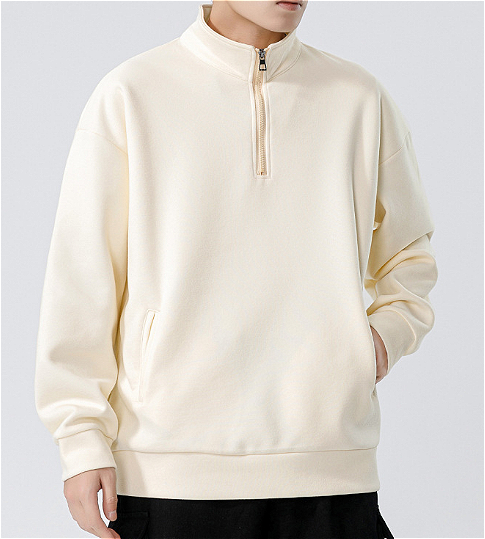 H209 Turtleneck Sweatshirt for Men Autumn and Winter Thickened Loose Trendy Solid