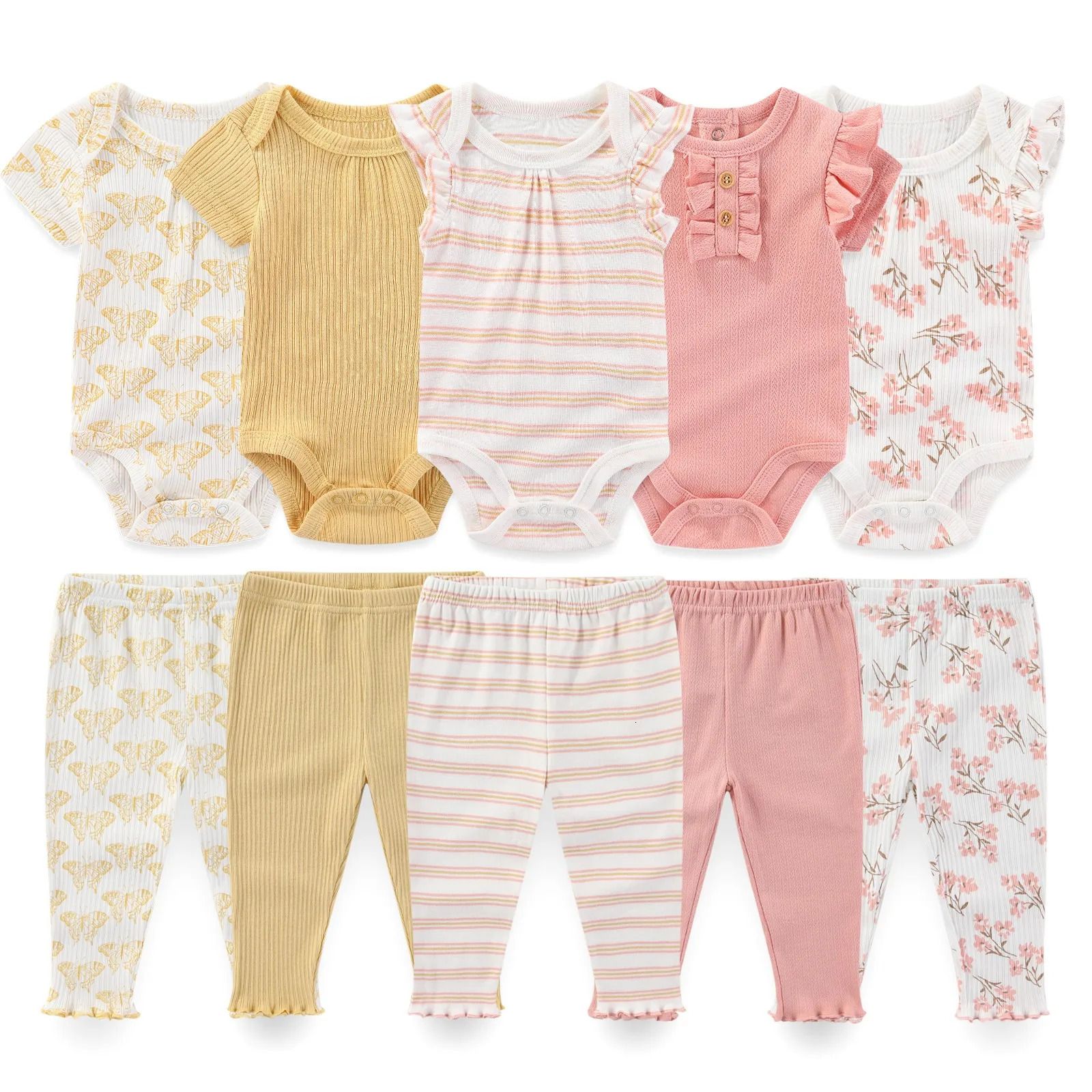 K471 Infant Baby Girl Clothes Set Waffle Cotton Ruffle born Vest Romper Tops Bloomer Shorts Suit Baby Summer Outfits Clothing-image-1078269501