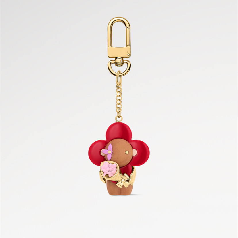 Avec boîte nouveau sac à main porte-clés à breloques belle fleur rouge porte-clés décontracté portachiavi loisirs sac à bandoulière pendentif à b