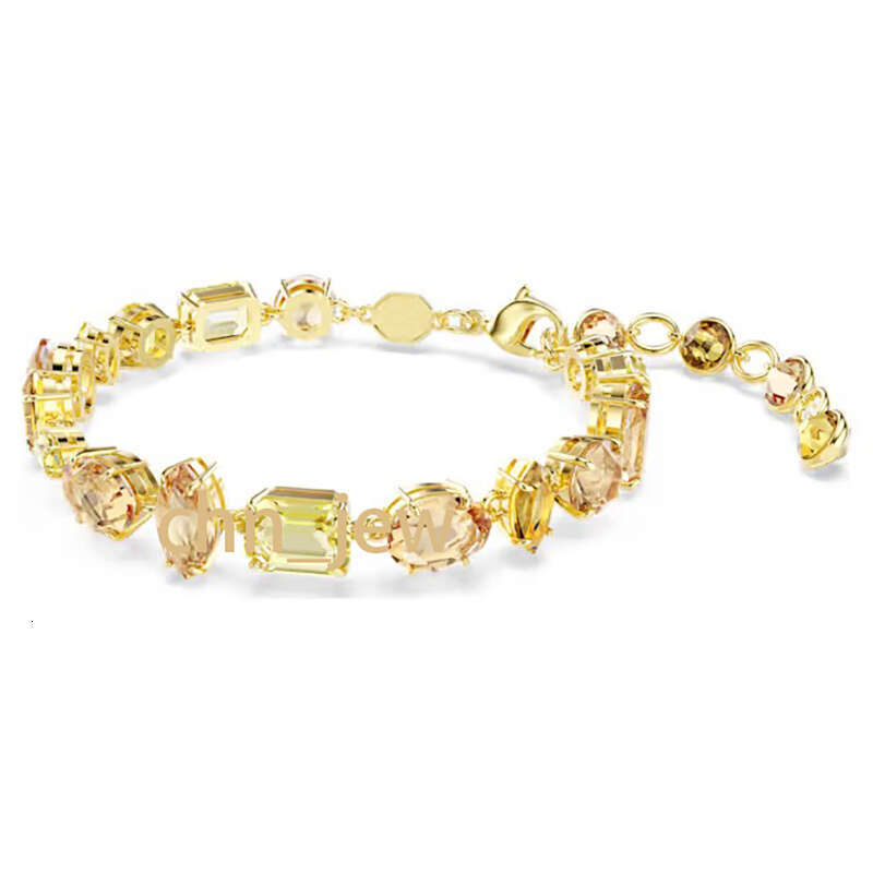2025 New Designer Bracelet For Women Plated Gold Inlaid 1 Row Yellow Diamond Tennis Bracelet Designer Necklace Jewelry Woman Valentines Day Chris