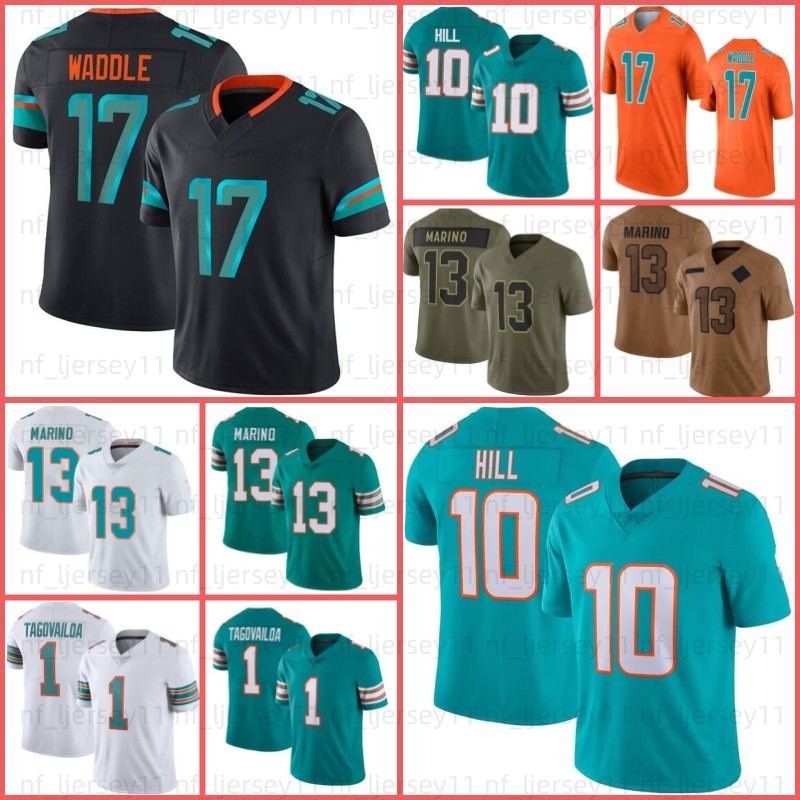 1 Tua Tagovailoa 10 Tyreek Hill Jaylen Waddle Football Jersey Ramsey Bradley Chubb Dan Marino Devon Achane Zach Thomas Jason Taylor Larry Csonka-image-929898185