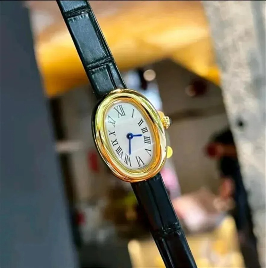 U1 Top-grade AAA Designer Luxury Watch Vintage Blue Pointer Bathtub Diamond Bezel Designer Baignoires Oval Quartz Movement Sapphire versatile De Lad