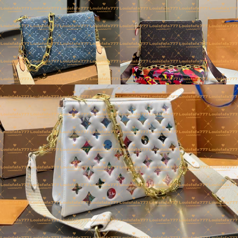 Hot Genuine Leather designer bag Womens PM Bag coussin Shoulder Bags Crossbody Bag Gold Chain totes bag Handbags tote bag wallets 3 inside compar-image-999387171