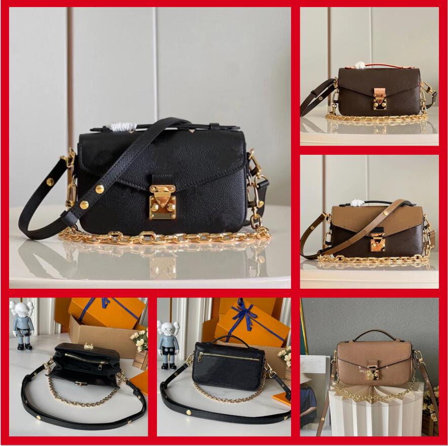 Leather Shoudler Bag Women Pochette Crossbody Bag Handbag Metis East West M46279 M46595-image-953652730