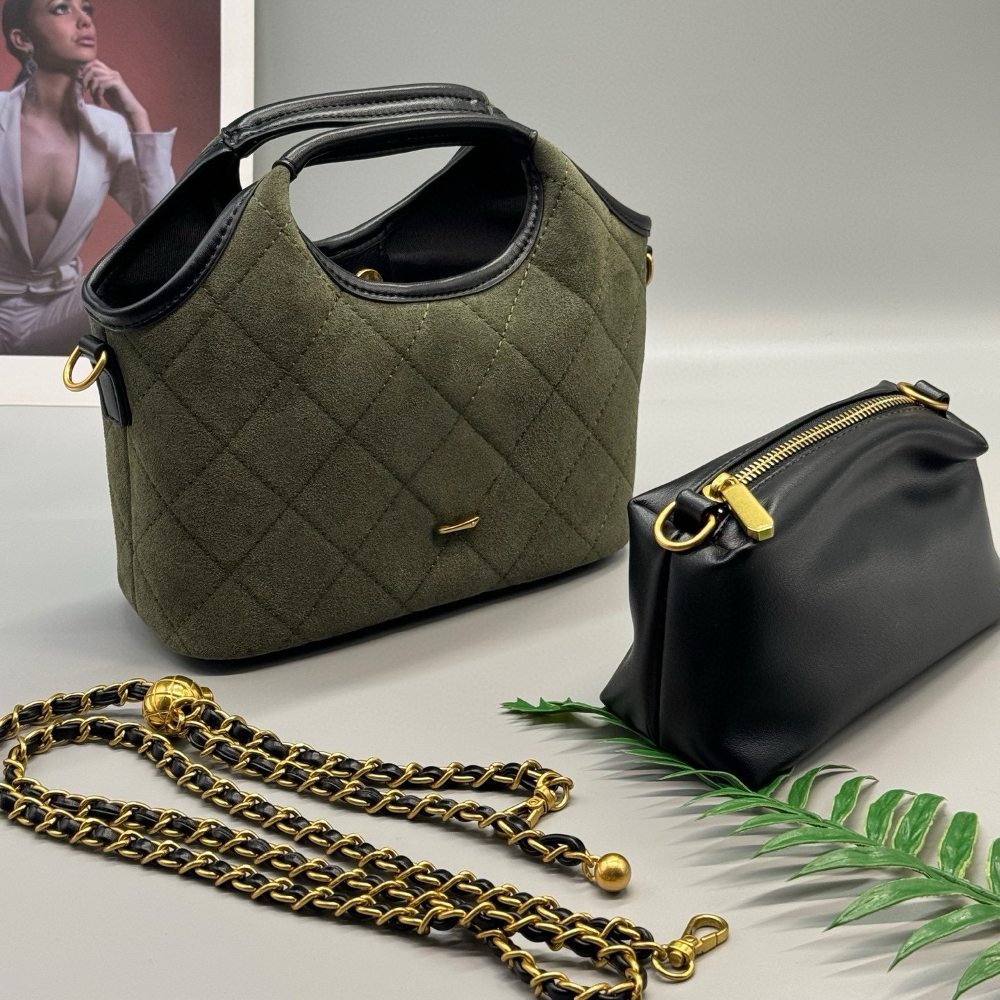 (Order by pic in opt, not by desc)Women's Suede Hobo Tote Bag - Soft Faux Suede Large-Capacity Handbag, Slouchy Casual Style for Daily Commute