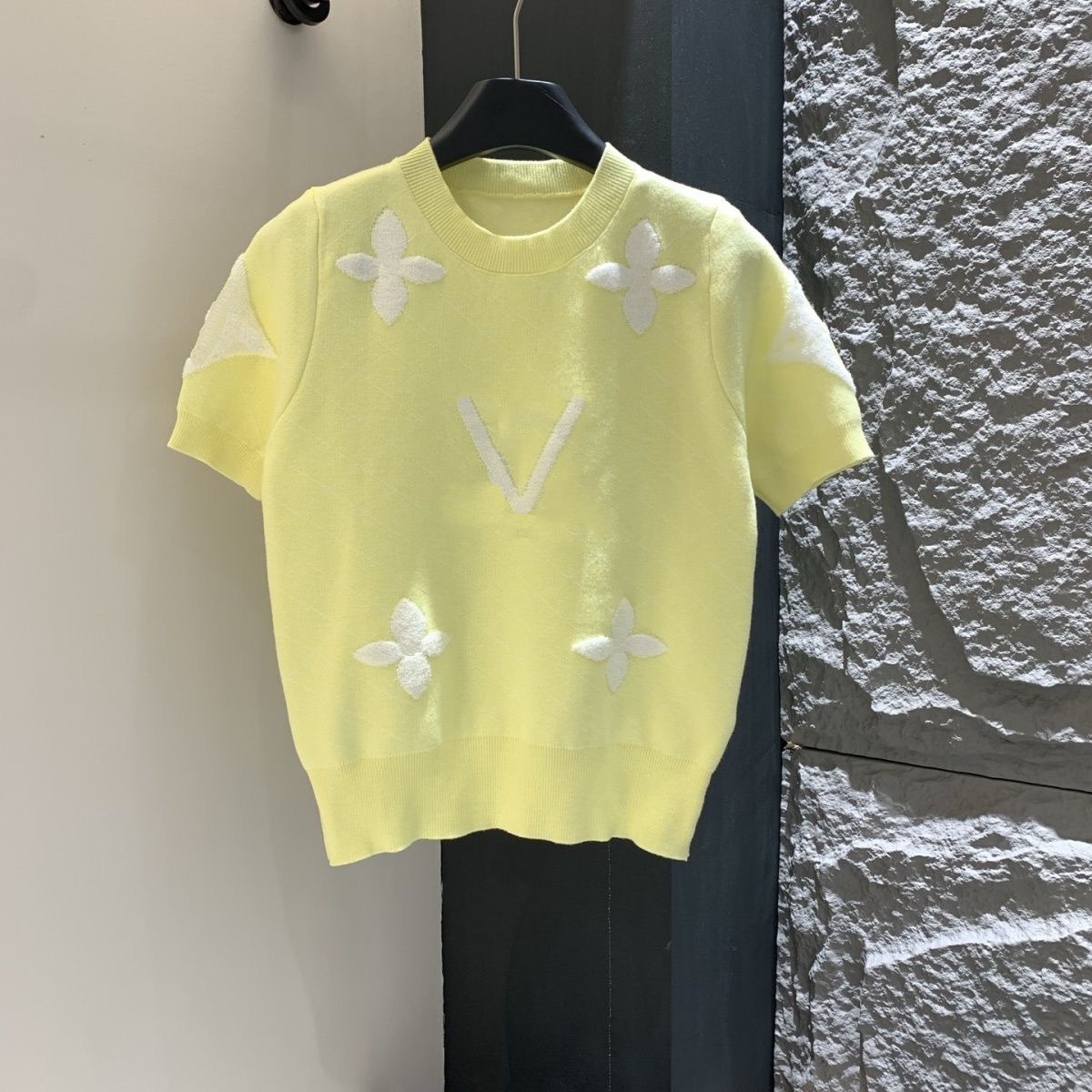 Miumues Shirt Fashion Designer European Goods Luxury 2026 Lapel Summer New Short Sleeved Sweater Striped Fashion Women's Fashion Muiemiu Clothi