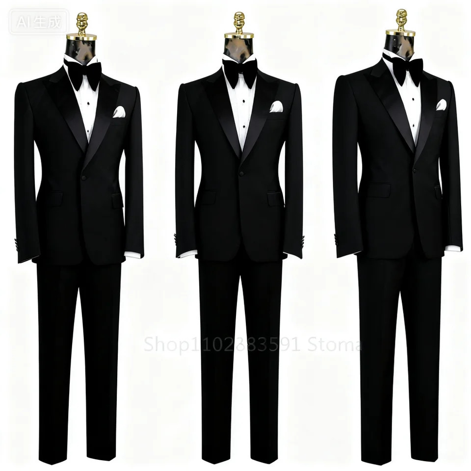 Mens Double Breasted Smoking Formal Fino Fit Notch Lapel Solid Color Wedding Trousers Khaki 2Piece Suit for Groom 250929BJ