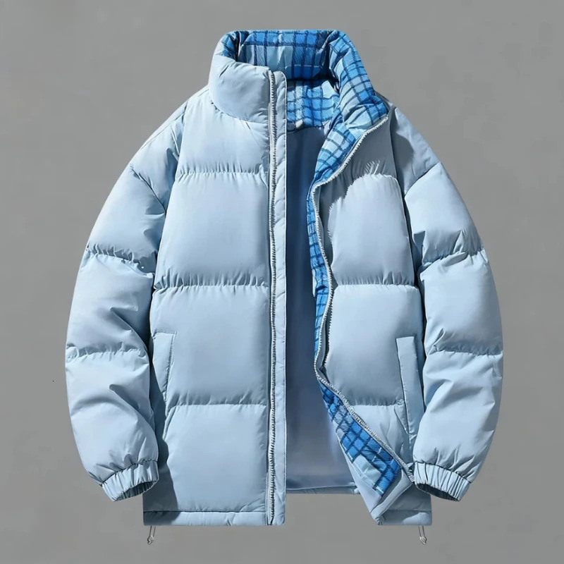 Spot Doublesided Mens Cotton Jacket for Autumn and WinterCasual Mens Thick Cotton JacketBread JacketStand Up Collar Jacket 250929BJ