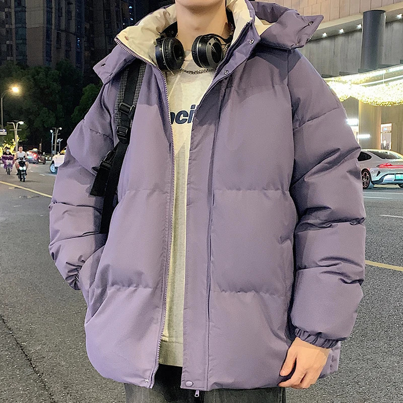 Selling Hooded Mens Winter Thick Cotton Jacket Korean Version Trendy Loose and Soft Couples Multicolor Bread Jacket 250929BJ