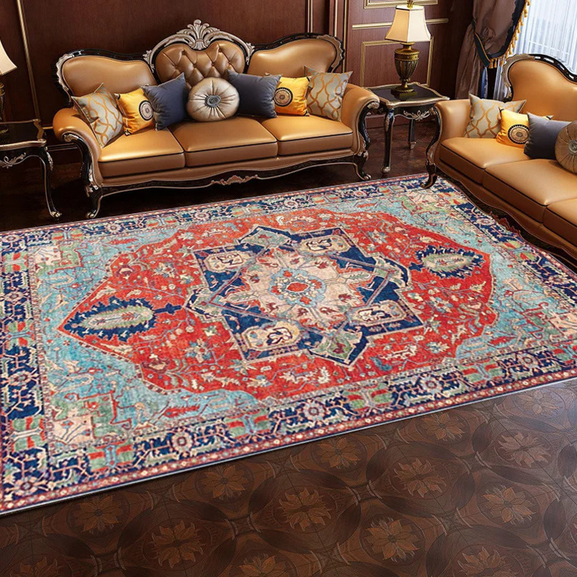 Retro Persian Living Room Carpet Ethnic Style Tea Table Sofa Cover Home Large Area Full of Bedroom Bedside Blanket 240424 M260207-image-1094511972