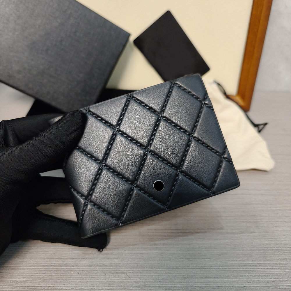 Portefeuille en cuir court de haute qualité Brusque antivol, carte d'identité Business pliing sac à main sac de costume de crédit de crédit Mini