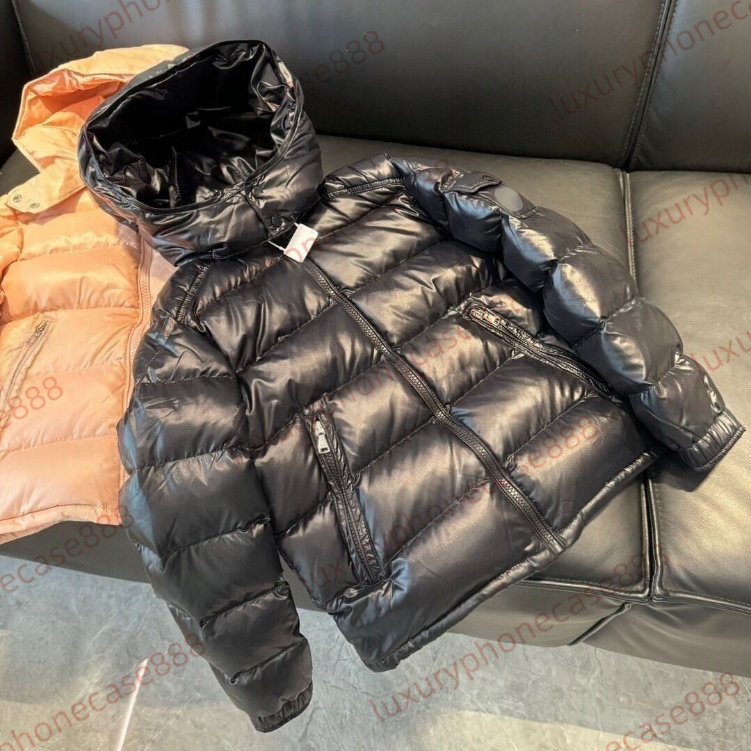 Kids clothes kid down coat designer minimalist solid color style down winter down jackets warm M embroidered badges hooded lightweight jackets casua