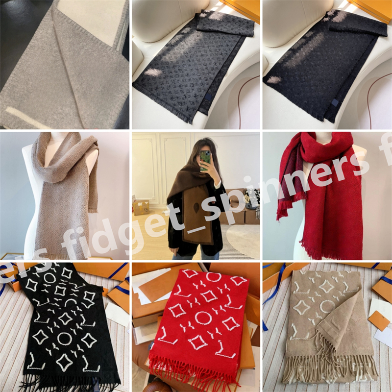 Trendy Winter Scarf Letter Raised Tassel Scarf Stylish Women Cashmere Scarf Designer Autumn Winter Women Men Long Shawls 33127