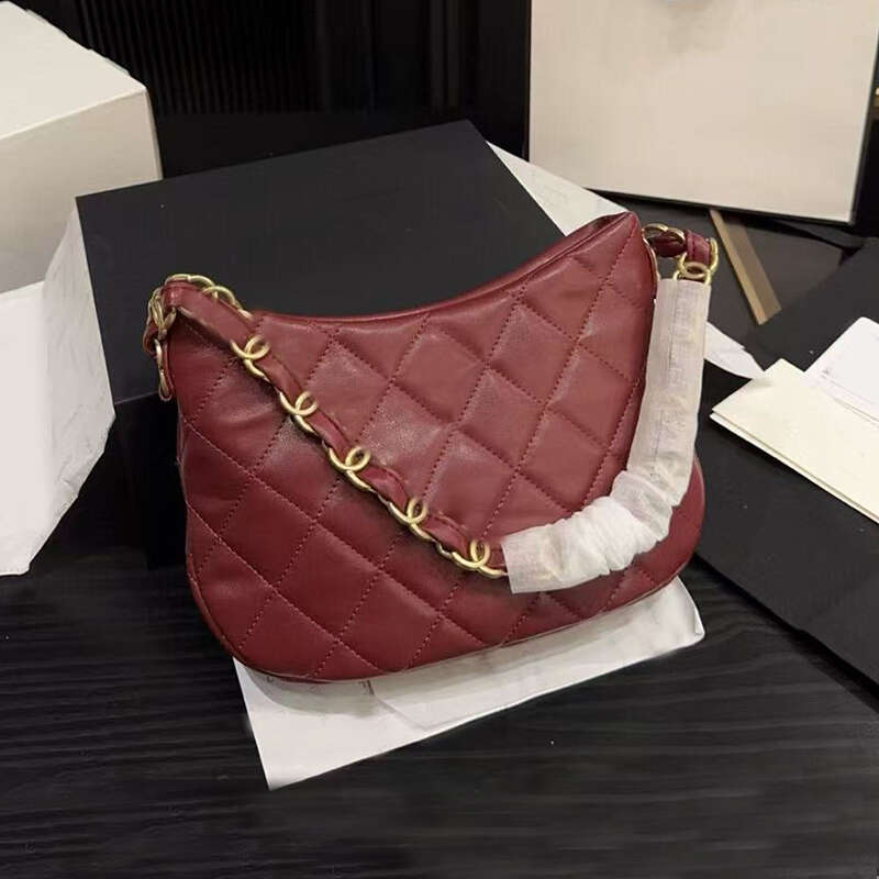 Shoulder Bags Hobo Burgundy Bag 22K Designer Hippie Fashion Luxury Leather Ladies Handbags Totes Bag