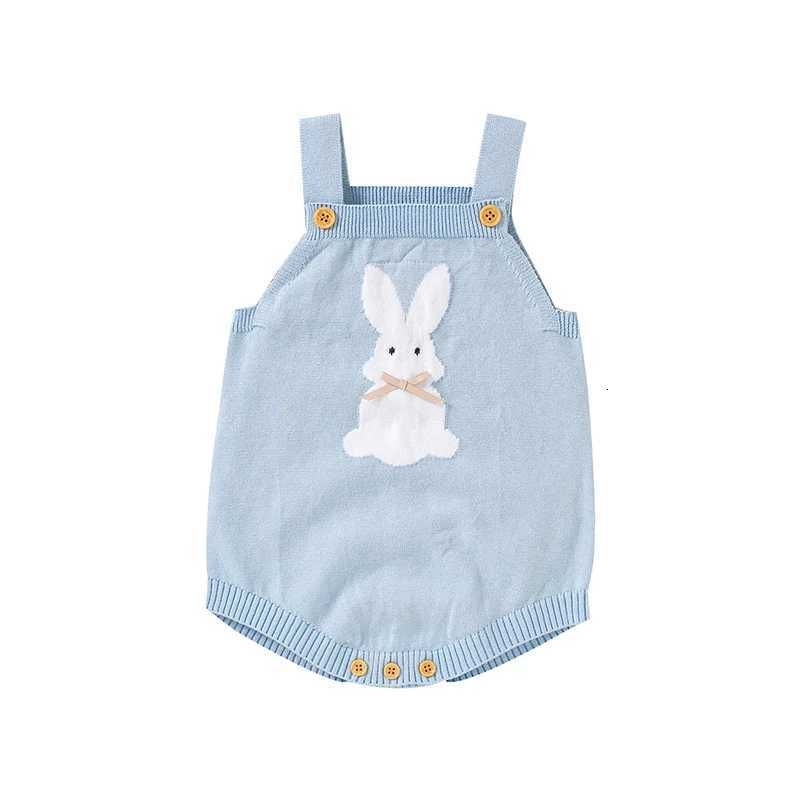 w489 Baby Bodysuits Clothes Spring Autumn Rabbit Knitted Newborn Boys Girls Easter Onesie Clothes 018m Cotton Knitted Infant Outfits-image-1078969170