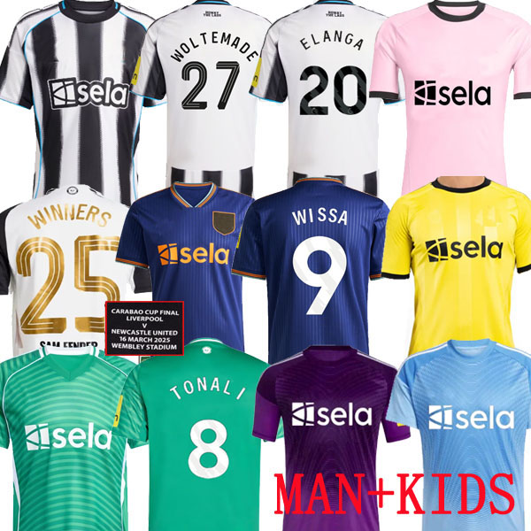 24 25 26 TONALI NEWCASTL E soccer jerseys BLACK Kids ELANGA 9 2025 BARNES BRUNO G. Gordon WISSA Football Shirt Home Away Botman fans Woltemade TR-image-921075575
