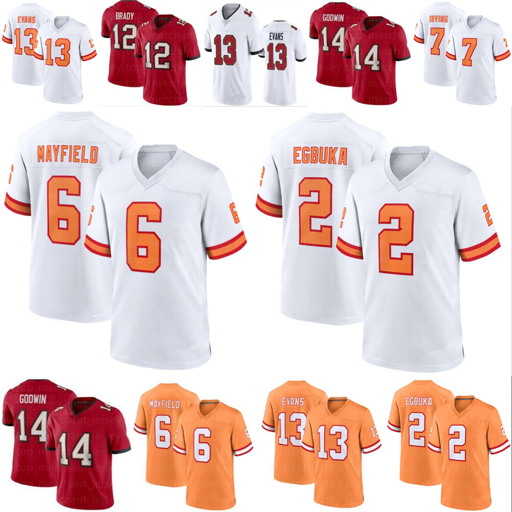 Baker Mayfield Emeka Egbuka Bucky Irving Football Jersey Tom Brady Mike Evans Chris Godwin Lavonte David Vita Vea Antoine Winfield Jr. Tristan Wi-image-998594819