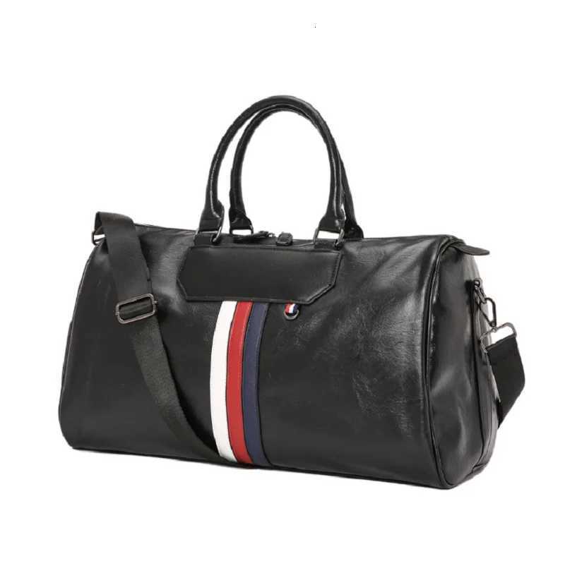 Korean New Mens Large Capacity Fi Business Travel Duffle Handbag High Quality Leather Shoder Bags Sports Fitness Totes Y251009-image-1078992071