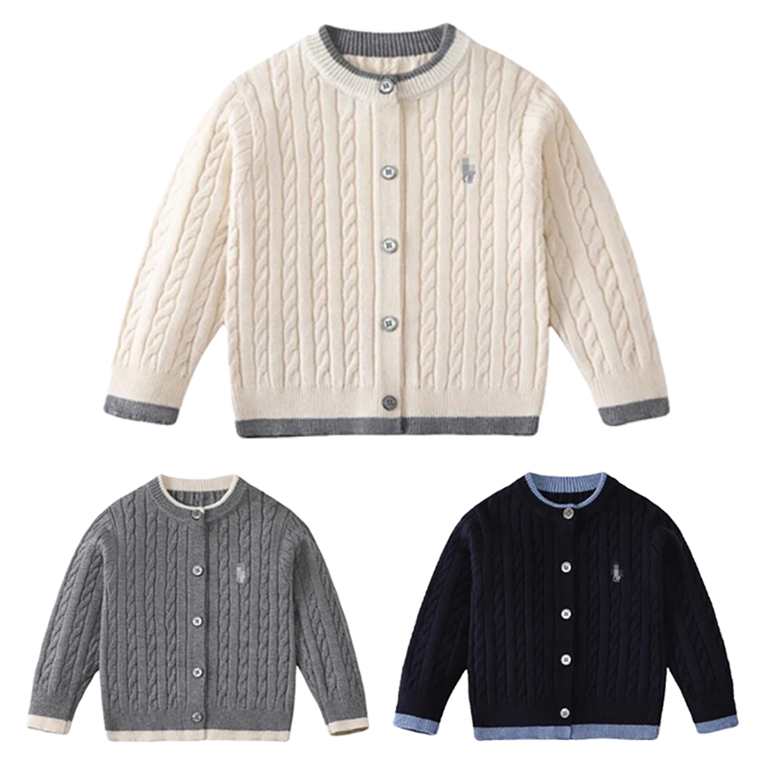 POLO Boys Sweaters Autumn Clothes Children Knitted Cardigans 2025 Autumn New Styles Baby Jackets Boys Tops Fashionable Children Clothing M260310-image-1096965423