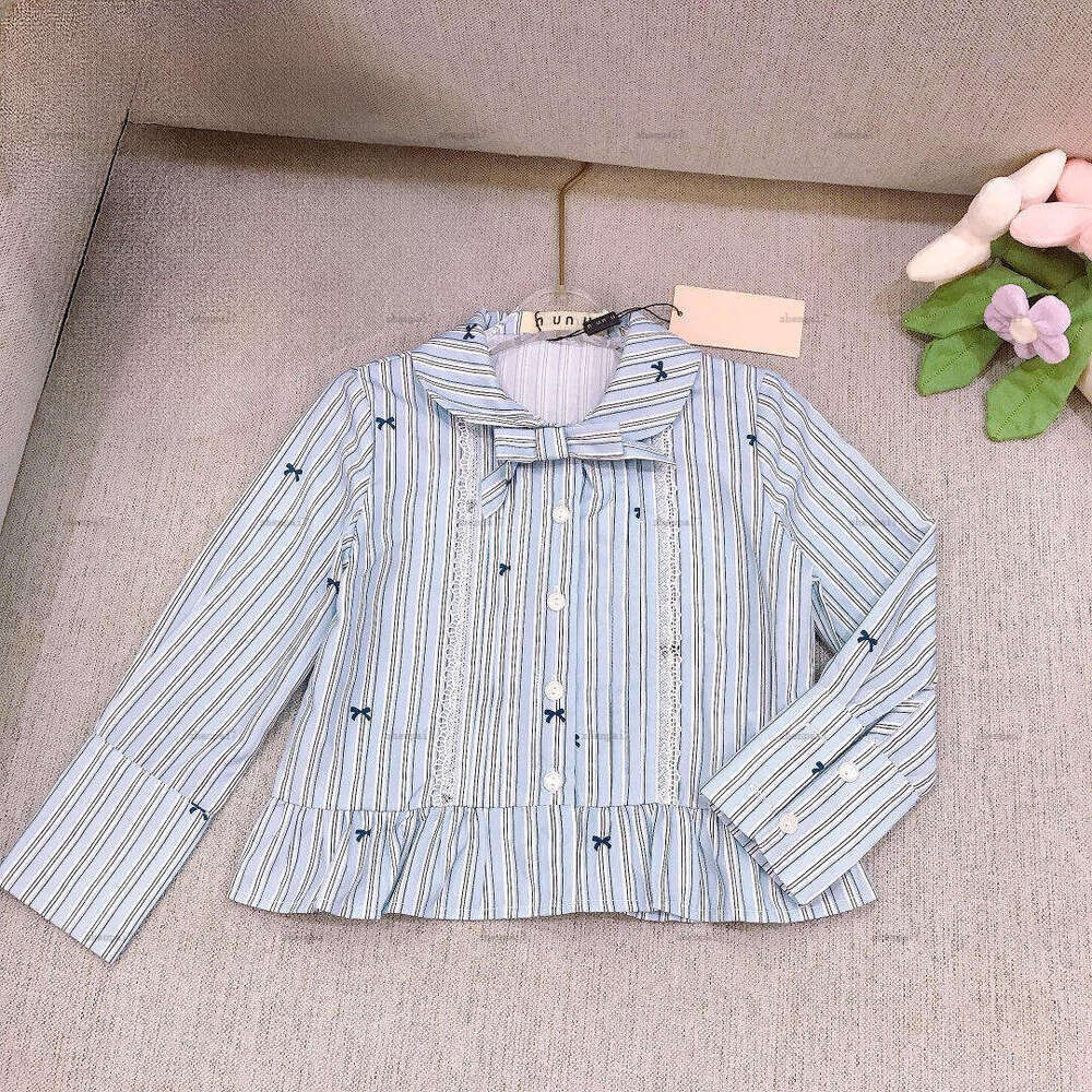 Top baby shirt Lange Design lapel shirt kids designer clothes child cardigan High quality girls boys Blouses A227X07N059-image-1079058605