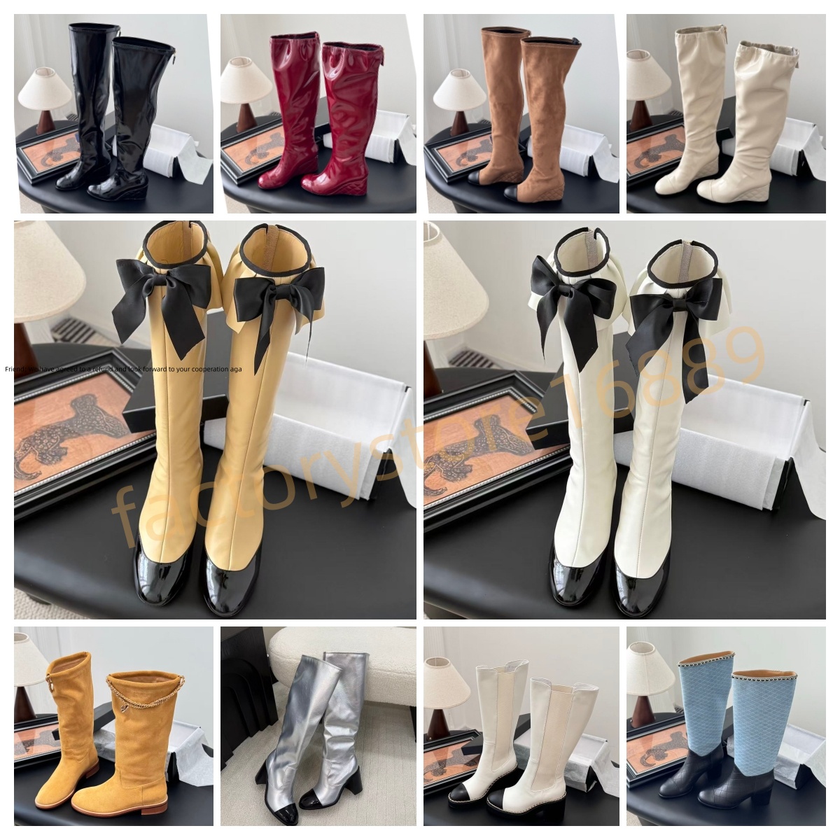 Top Quality boots Womens Boots Designer Boots Autumn Winter Boots Fashion Classic Butterfly Decoration Zipper Boots botte High Heel Boots knee high