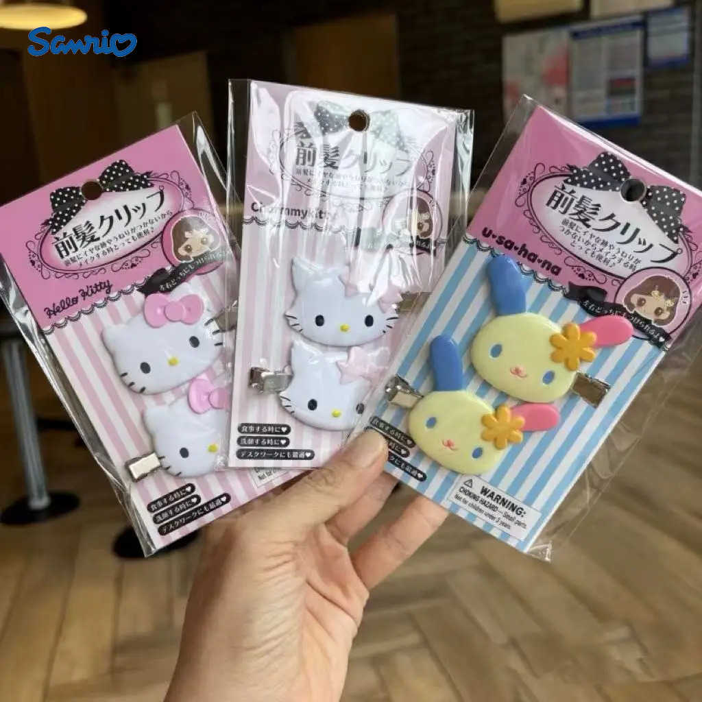 Sanrio Lot de 2 clips latéraux en forme de lapin japonais sans trace pour frange L251010