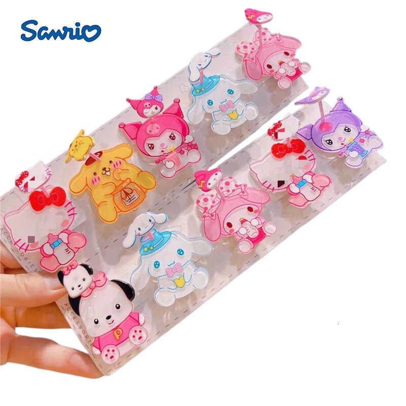 Sanrio 2 pièces couvre-chef de dessin animé secouant Pacha chien mélodie Kuromi HelloKitty épingle à cheveux pour enfants cadeau drôle cadeau mig