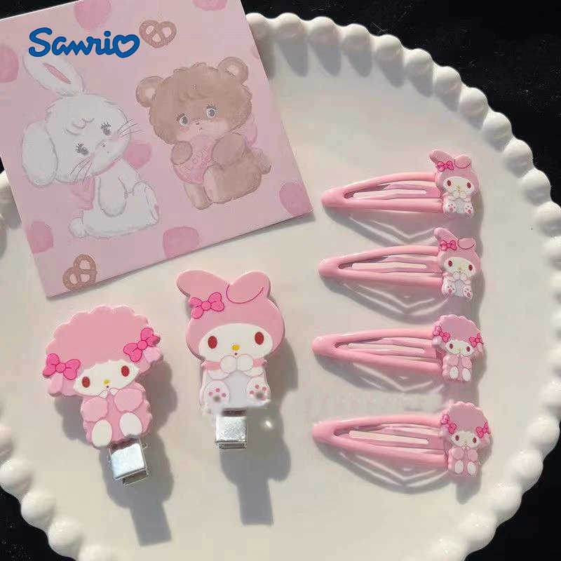 Sanrio 2 pièces My Sweet Piano épingle à cheveux Kawaii ma mélodie Anime dessin animé bec de canard pince série rose fille cheveux accessoires jo