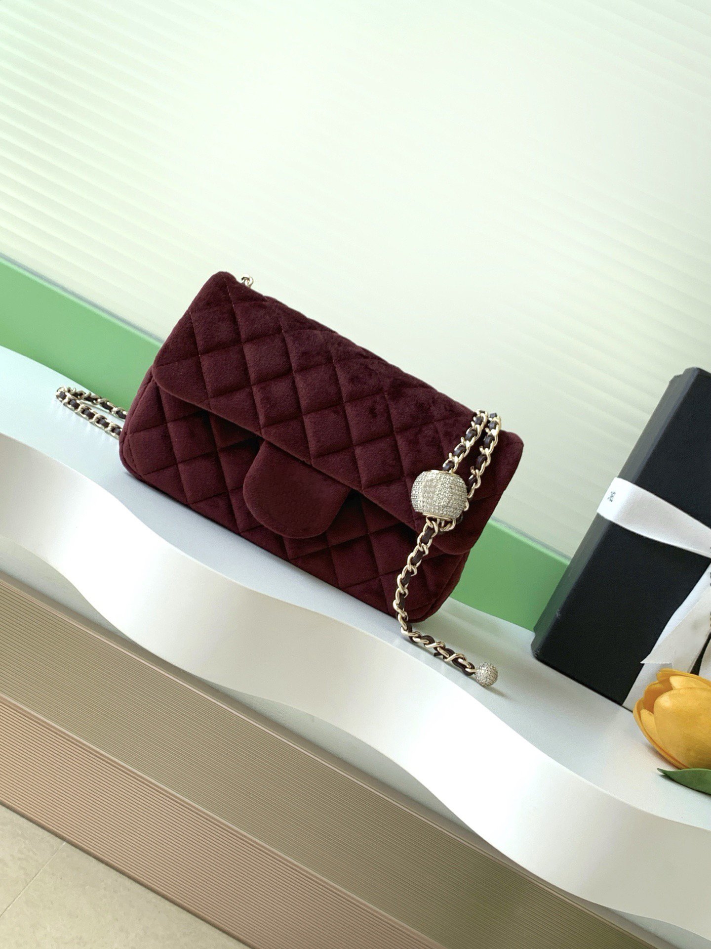 10a Top Quality Luxury Designer Handbags Real Leather Diamond Ball CF Velvet Bag Women Classic Genuine Leather Flip Chain Shoulder Crossbody Bags