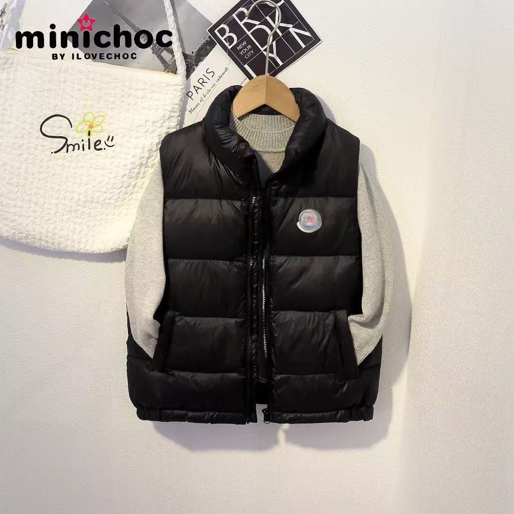 kids M designer down jacket fashion brand children's jackets baby winter clothes thick and warm embroidered coats for boys and girls top vests