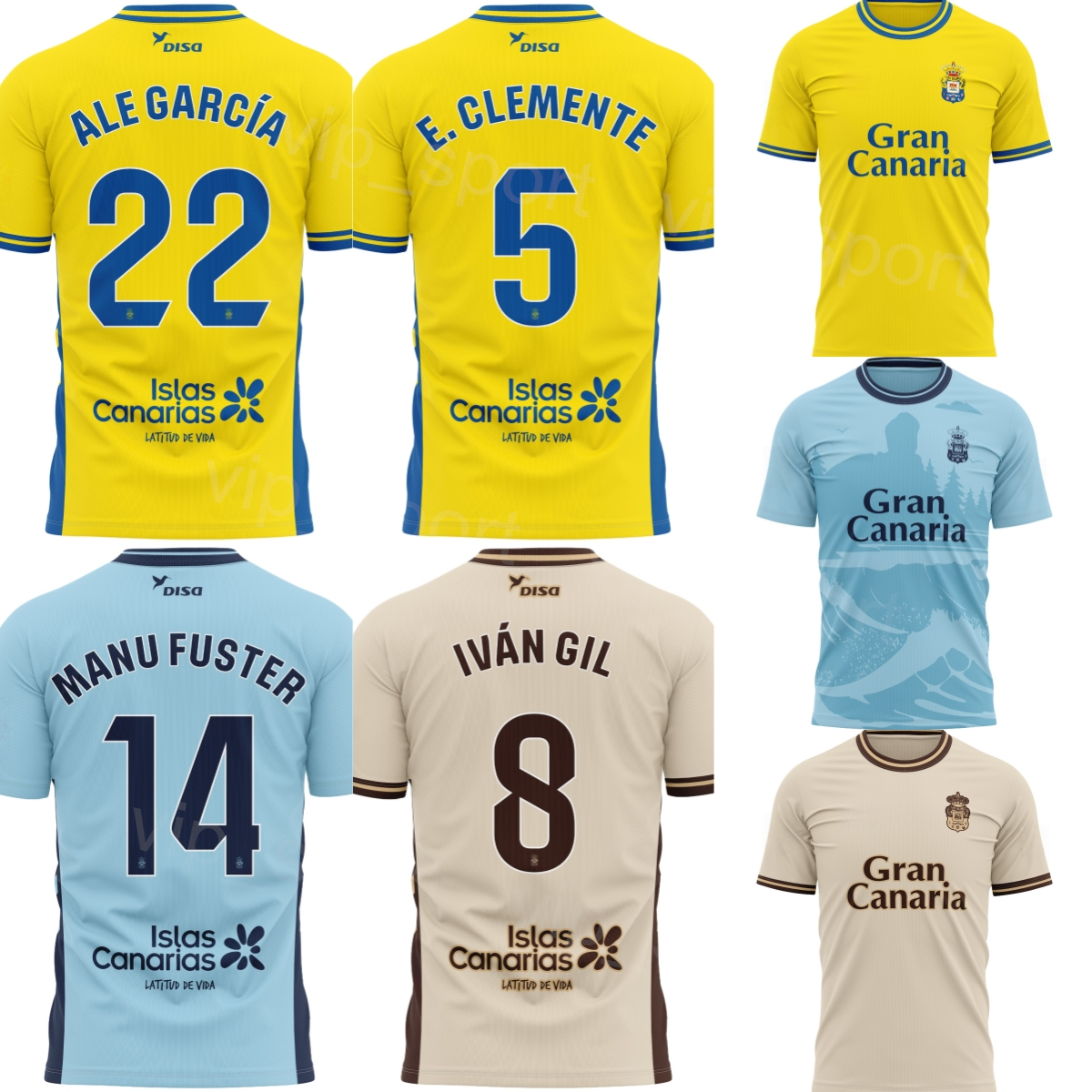 Club 25 26 Las Palmas Soccer 3 Mika Marmol Jersey Man 21 Jonathan Viera 8 Ivan Gil 5 Enrique Clemente 22 Ale Garcia 14 Manu Fuster 25 Milos Lukov-image-758876763