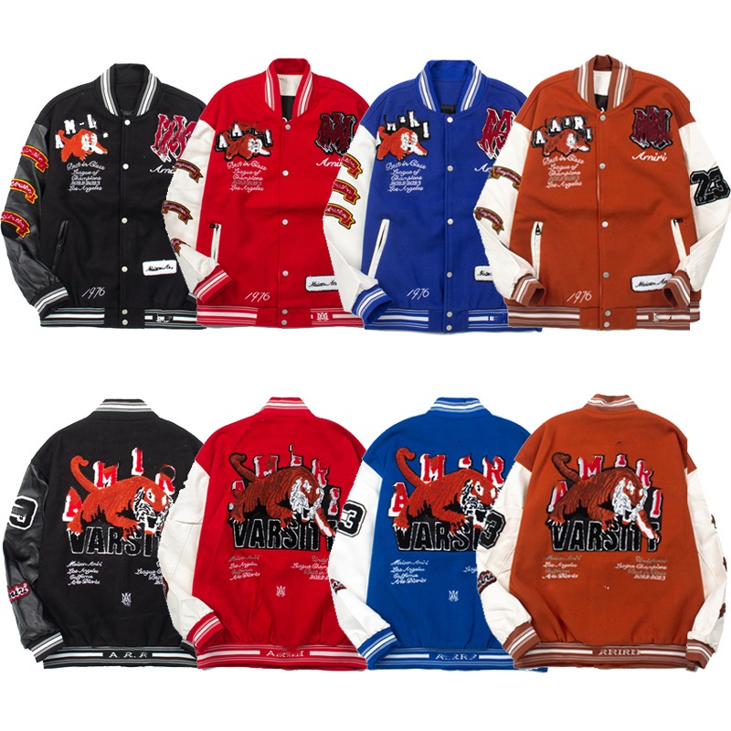 2025 Men's Jackets Trendy Soccer Designer Embroidered Bomber Jacket Hip Hop Letter Splicing Leather Baseball Clothing Y2K Hip Hop Loose jack
