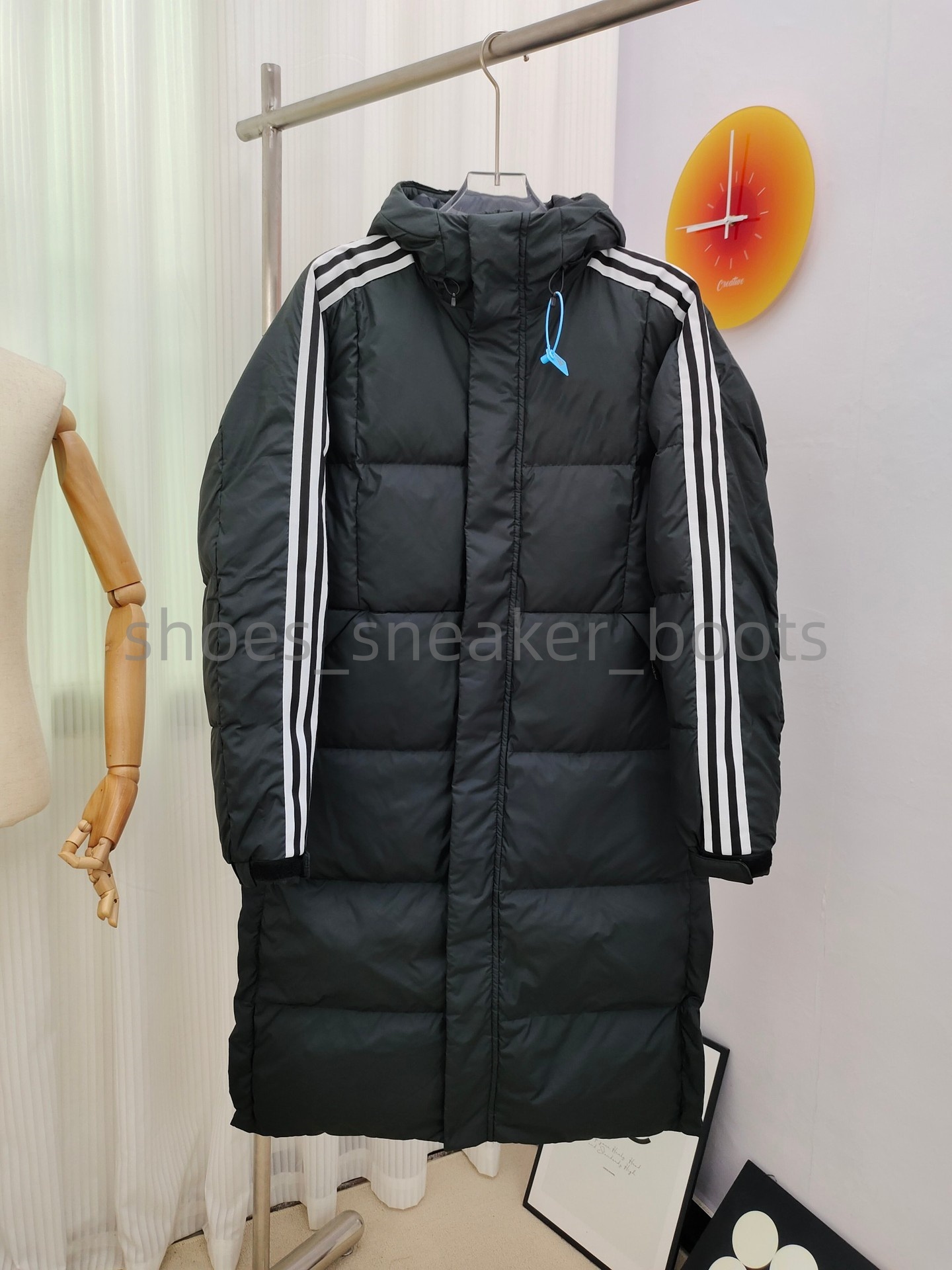 Designer Mens Down Parkas Long style Winter sportswear warm winter long hooded down jacket printed bread-shaped coat XS-2XL-image-994543474