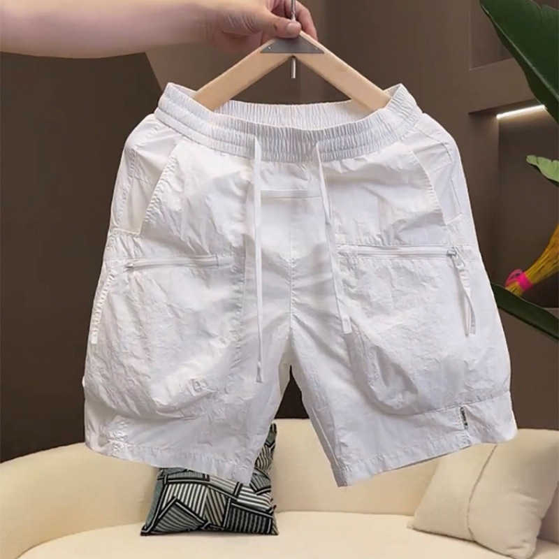 Summer lightweight, quick-drying and breathable five-inch men's casual loose-fitting multi-purpose shorts for workwear, beachwear S251011