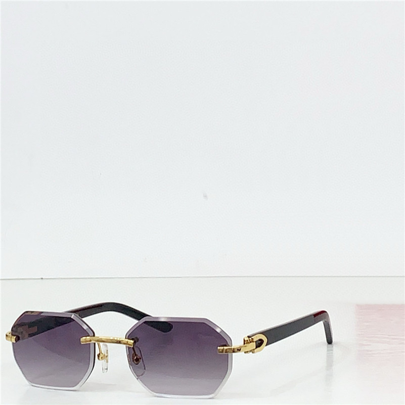 New fashion design square sunglasses 0439S rimless frame Irregular cut lenses simple and popular style versatile outdoor UV400 protection glasses